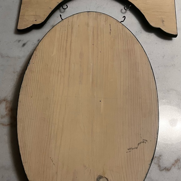 Hand Painted Solid Wood Santa Tree Welcome Wall Door Hanger Christmas Decor VTG - Picture 7 of 8